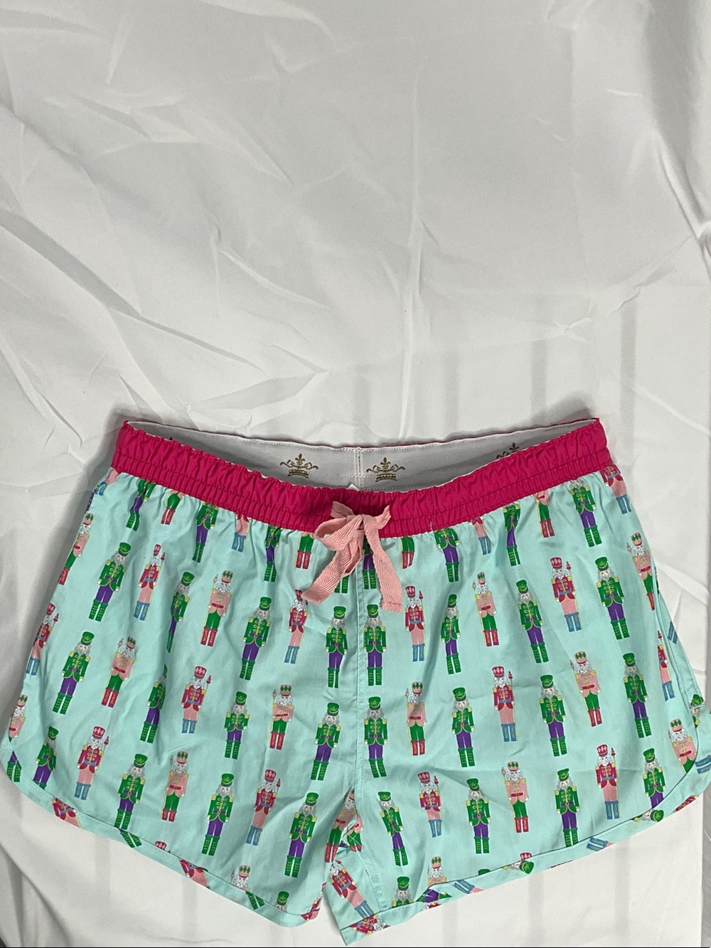The Royal Standard Nutcracker Lounge Shorts with Pink Waistband - Picture 2 of 7